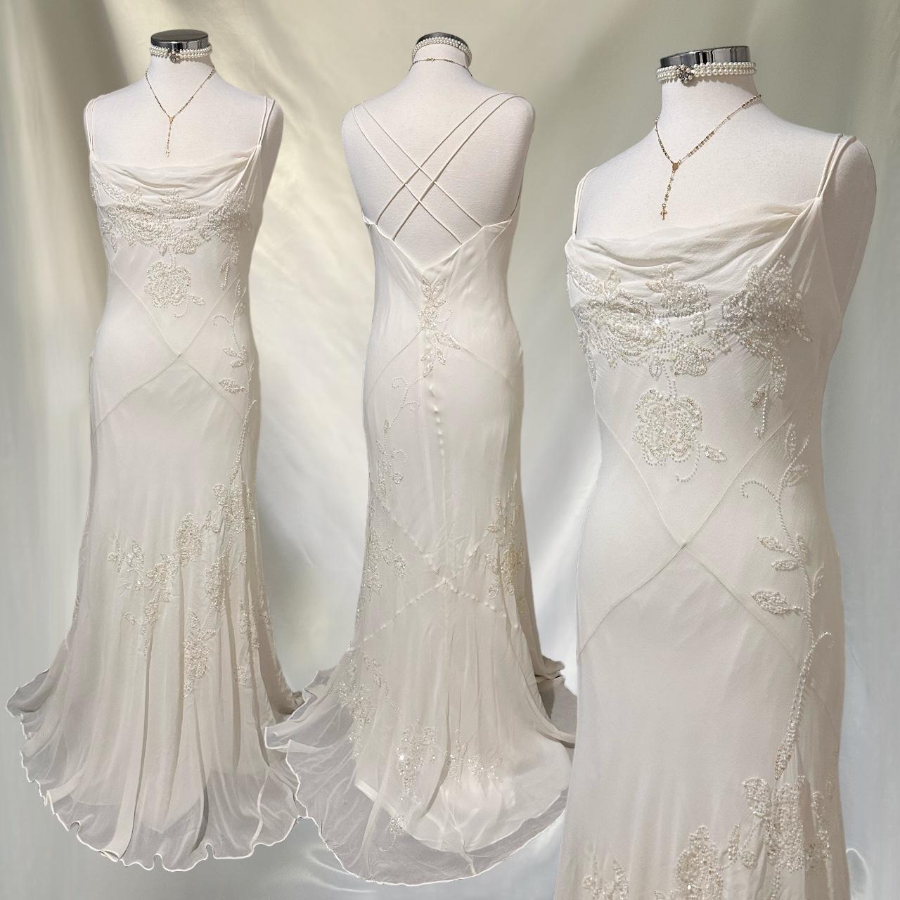 Robe de soirée longue en mousseline de soie, ivoire, brillante, élégante, exquise, perlée, longueur au sol, faite à la main, personnalisée, robe de bal, robe de soirée, robe de bal gh3549