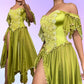 Robe de soirée longue en satin vert à fleurs et paillettes, tenue de bal, gh4855