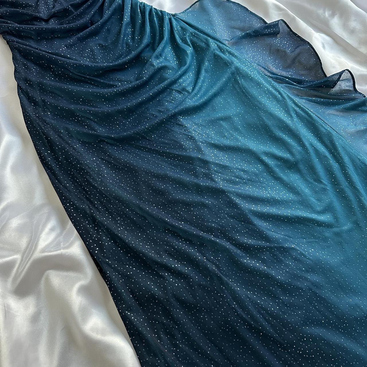 Indigo Shiny Elegant Fashion Strapless Long Tulle Prom Dress Evening Dress Birthday Party Dress gh3564