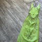 Robe de soirée longue en mousseline de soie, vert clair, vintage, superbe, argentée, florale, perlée, pour femme, robe de bal, gh4285