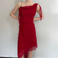 Red fashion elegant long chiffon formal Prom dress evening dress party dress gh4904