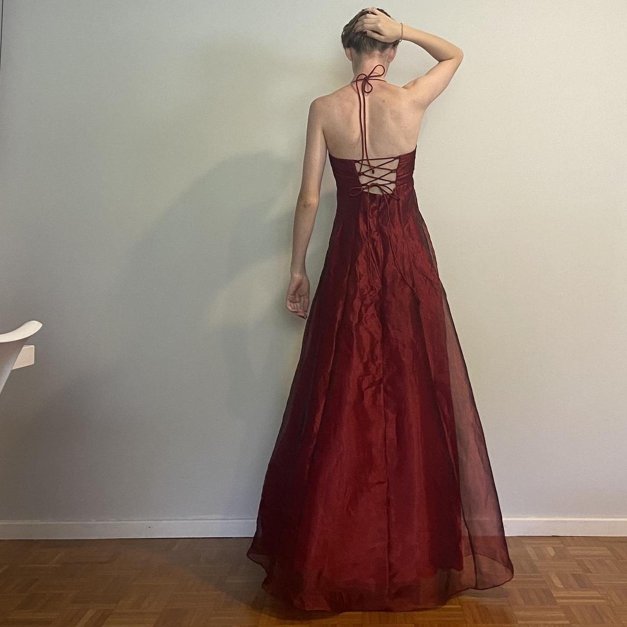 Burgundy Elegant Vintage Fashion Exquisite Beaded Long Tulle Ball Gown Evening Dress Party Dress Prom Dress gh3664
