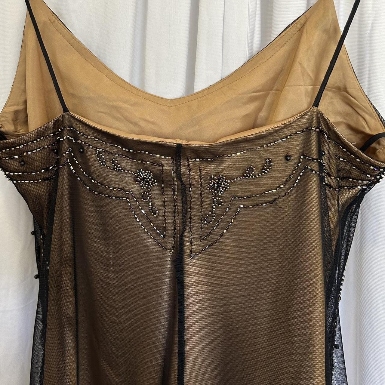 Golden Brown Vintage Fashion Elegant Exquisite Beading Long Chiffon Satin Tulle Ball Gown Evening Dress Party Dress Prom Dress gh3723