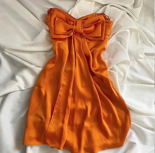 Orange Vintage Rose Elegant short Birthday Dress Party Dress Homecoming Dress Cocktail Dress  gh4670