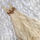 Robe de bal longue en tulle perlé en dentelle florale exquise blanc cassé, robe de soirée, robe de demoiselle d'honneur gh3531