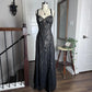 Black Vintage Fashion Elegant Delicate Beaded Sweetheart Neck Spaghetti Straps Long Tulle Chiffon Ball Gown Evening Gown Party Dress Prom Gown gh3682