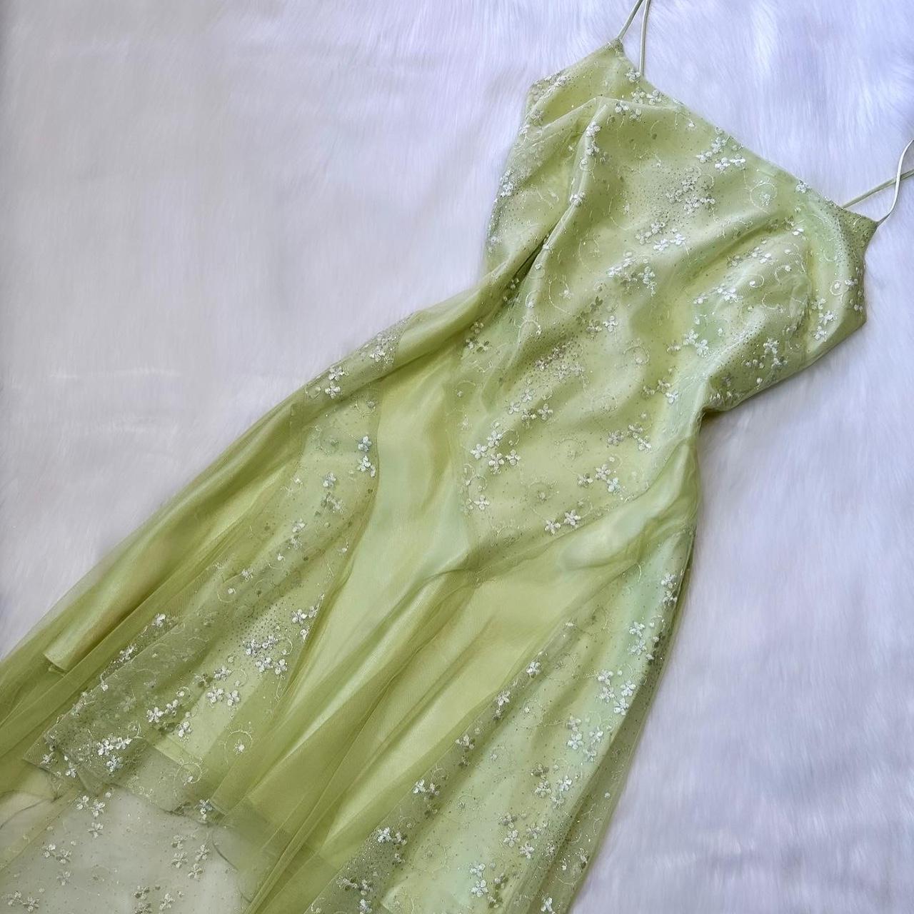 Girlhomeshops-Mint green glitter sparkle floral short chiffon homecoming dress birthday dress fairy gh5234