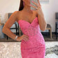 girlhomeshops--Mint Green/Pink Fashion Simple Short Lace Homecoming Dress gh5633