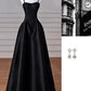 Black/Red/Navy Elegant Simple Fashion A-Line Satin Long Ball Gown Evening Dress Party Dress Prom Dress gh3573
