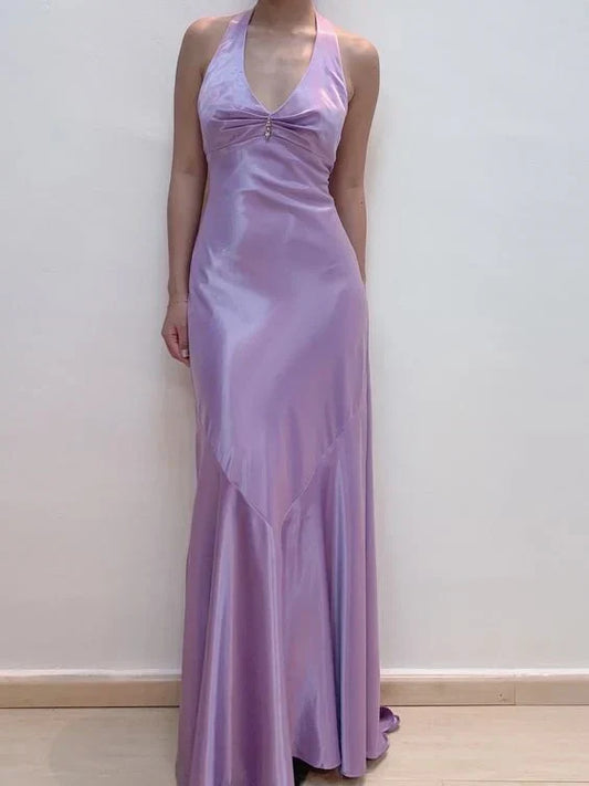 Purple V Neck Elegant Fashion Long Formal Prom Dress Evening Dress Party Dress Ball Gown gh3437