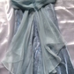Purple/Mint Green Elegant Spaghetti Strap Long Tulle Ball Gown Evening Dress Party Dress gh3304