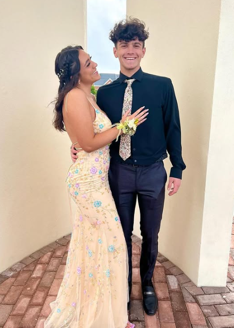 Light Yellow Shiny Floral Long Slim Fit Sequined Ball Gown Evening Dress Party Dress gh3315