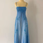 Robe de soirée longue en tulle, élégante et élégante, avec broderies et perles, bretelles spaghetti, bleu marine, gh3575