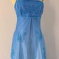 Robe de soirée longue en tulle, élégante et élégante, avec broderies et perles, bretelles spaghetti, bleu marine, gh3575