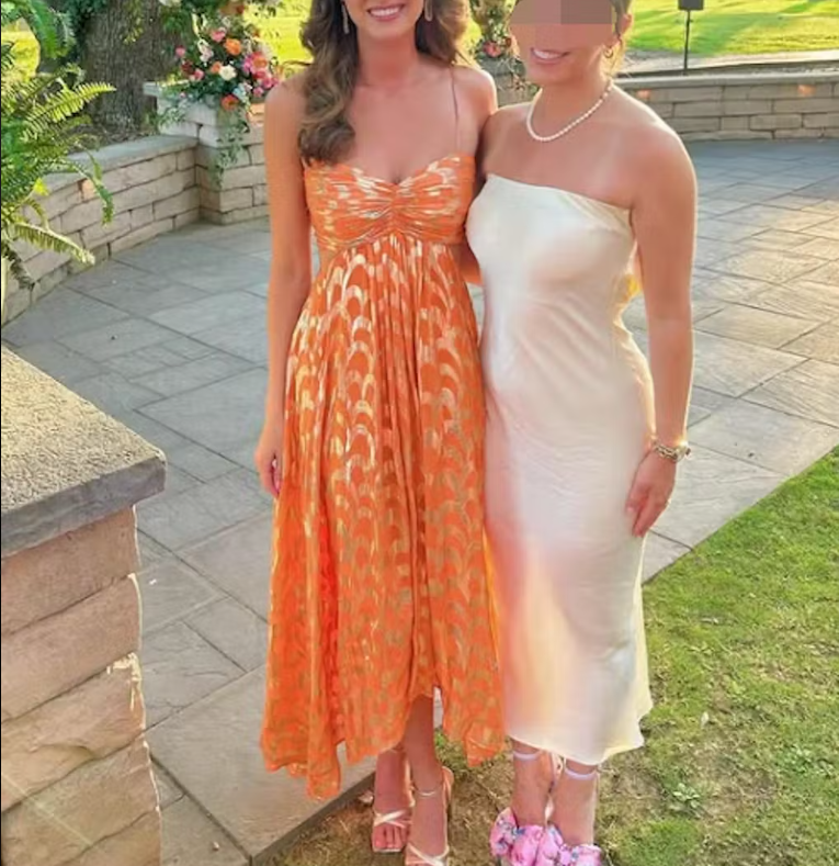 Orange New Arrival Fashion A-Line Long Elegant Prom dress Evening Dress Party Dress gh3450