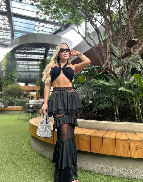 Blue floral lace ruffle long two piece suit evening gown party dress gh3011