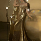 Gold Gorgeous Fashion Elegant Exquisite Beaded Long Sequin Mermaid Slim Ball Gown Evening Dress gh3422