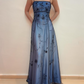 Blue Delicate Beaded Long Tulle Elegant Ball Gown Evening Dress Formal Birthday Party Dress Prom Dress gh3611