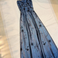 Blue Delicate Beaded Long Tulle Elegant Ball Gown Evening Dress Formal Birthday Party Dress Prom Dress gh3611