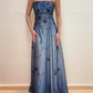 Blue Delicate Beaded Long Tulle Elegant Ball Gown Evening Dress Formal Birthday Party Dress Prom Dress gh3611