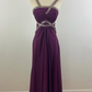 Purple Charming Simple Fashion Ruffle Elegant Strap Long Chiffon Tulle Ball Gown Evening Dress Party Dress Prom Dress Bridesmaid Dress gh3622
