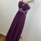 Purple Charming Simple Fashion Ruffle Elegant Strap Long Chiffon Tulle Ball Gown Evening Dress Party Dress Prom Dress Bridesmaid Dress gh3622