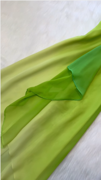 Grün Mode Farbverlauf Elegante Fee Erfrischende Lange Chiffon Ballkleid Abendkleid Meer Urlaub Geburtstag Party Kleid Ballkleid gh3757