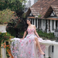 Pink Fashion Elegant Floral Long Chiffon Ball Gown Evening Dress Wedding Guest Party Dress Prom Dress gh3770
