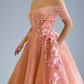 Off Shoulder Sweetheart 3D Flower Pleats Lace Pocket Tulle Prom Dresses Formal Wedding Party Gowns  gh2189