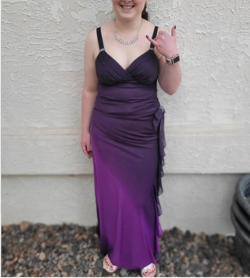 Purple Shiny Fashion Gradient Elegant Long Chiffon Ball Gown Evening Dress Birthday Party Dress Fairy Dress Homecoming Dress Wedding Guest Dress Prom Dress gh3811