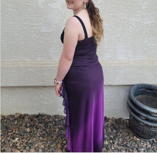 Purple Shiny Fashion Gradient Elegant Long Chiffon Ball Gown Evening Dress Birthday Party Dress Fairy Dress Homecoming Dress Wedding Guest Dress Prom Dress gh3811