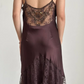 Brown Vintage Elegant Exquisite Floral Beading Spaghetti Strap Long Satin Lace Ball Gown Evening Dress Birthday Party Dress Prom Dress gh3831