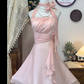 Pink Sweet Elegant Short Chiffon Homecoming Dress Prom Dress Evening Dress Party Dress gh4155