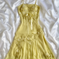 Robe de soirée courte jaune à perles, élégante et mignonne, en mousseline, pour anniversaire, gh4445