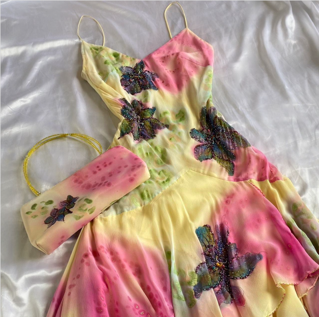 Robe de soirée longue et élégante en mousseline de soie, robe de bal colorée et perlée, robe de fête d'anniversaire, gh4448