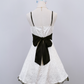 White Vintage Lace Short Chiffon Pleated Homecoming Dress gh4654