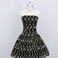 Black Vintage Floral Short Tulle Homecoming Dress gh4655