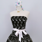 Black Vintage Floral Short Tulle Homecoming Dress gh4655