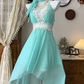 Mint Green Fashion Elegant Short/Long Chiffon Homecoming Dress Prom Dress Birthday Party Dress Evening Dress gh4698