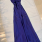 Purple Beaded Long Satin Ball Gown Evening Dress Party Dress gh4811