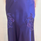 Purple Beaded Long Satin Ball Gown Evening Dress Party Dress gh4811