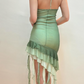Green shiny ruffle chiffon homecoming dress fashion birthday party dress gh4814