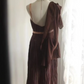 Brown Shiny Beaded Chiffon Homecoming Dress Fashion Birthday Party Dress Evening Dress gh4815