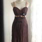 Brown Shiny Beaded Chiffon Homecoming Dress Fashion Birthday Party Dress Evening Dress gh4815