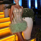 ✨Girlhomeshops-Green shiny gorgeous fashion short tulle homecoming dress birthday party dress gh4994