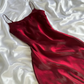 Red shiny elegant spaghetti straps long elegant tulle party dress prom dress evening dress gh3270
