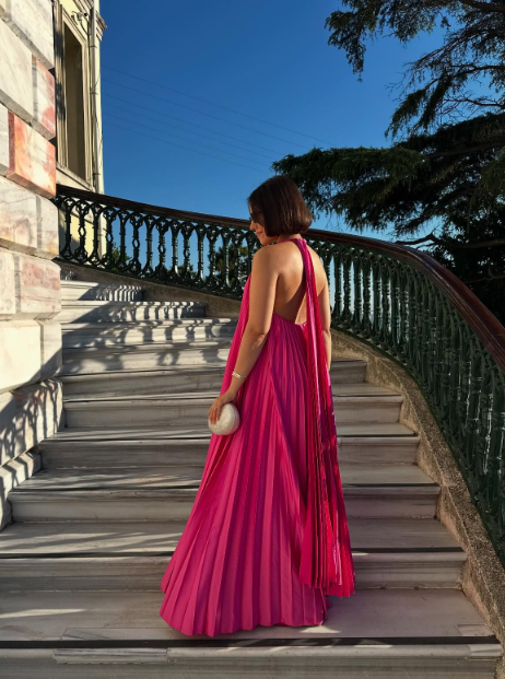 Robe de soirée longue en satin rose/vert à col en V, élégante, robe de soirée, robe d'invité de mariage, robe de maternité gh3056 gh3056