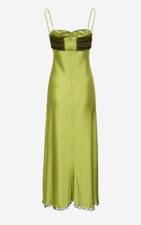 Girlhomeshops-Lime green velvet bodycon yellow green strapless prom dress evening dress party dress date dress wedding guest dress gh5161