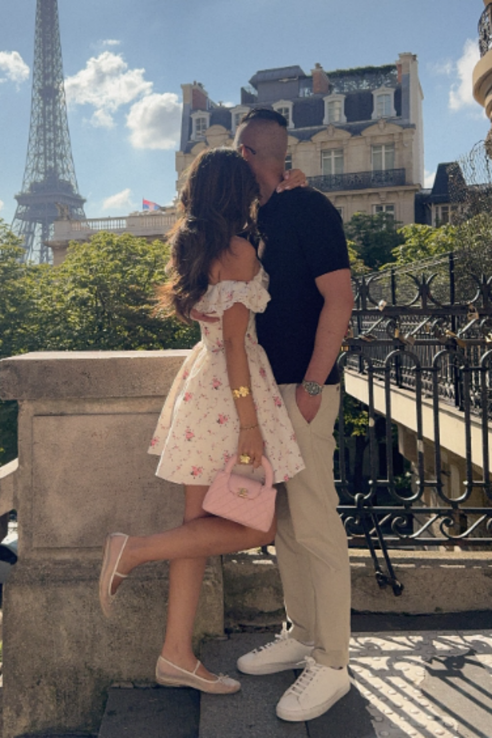 Girlhomeshops-White pink floral short chiffon homecoming dress birthday party dress gh5317