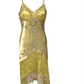 Gold Vintage Fashion Beaded Short Satin Homecoming Dress Birthday Party Dress gh4851